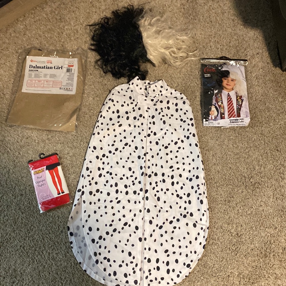 Kids Dalmatian girl Halloween costume size small